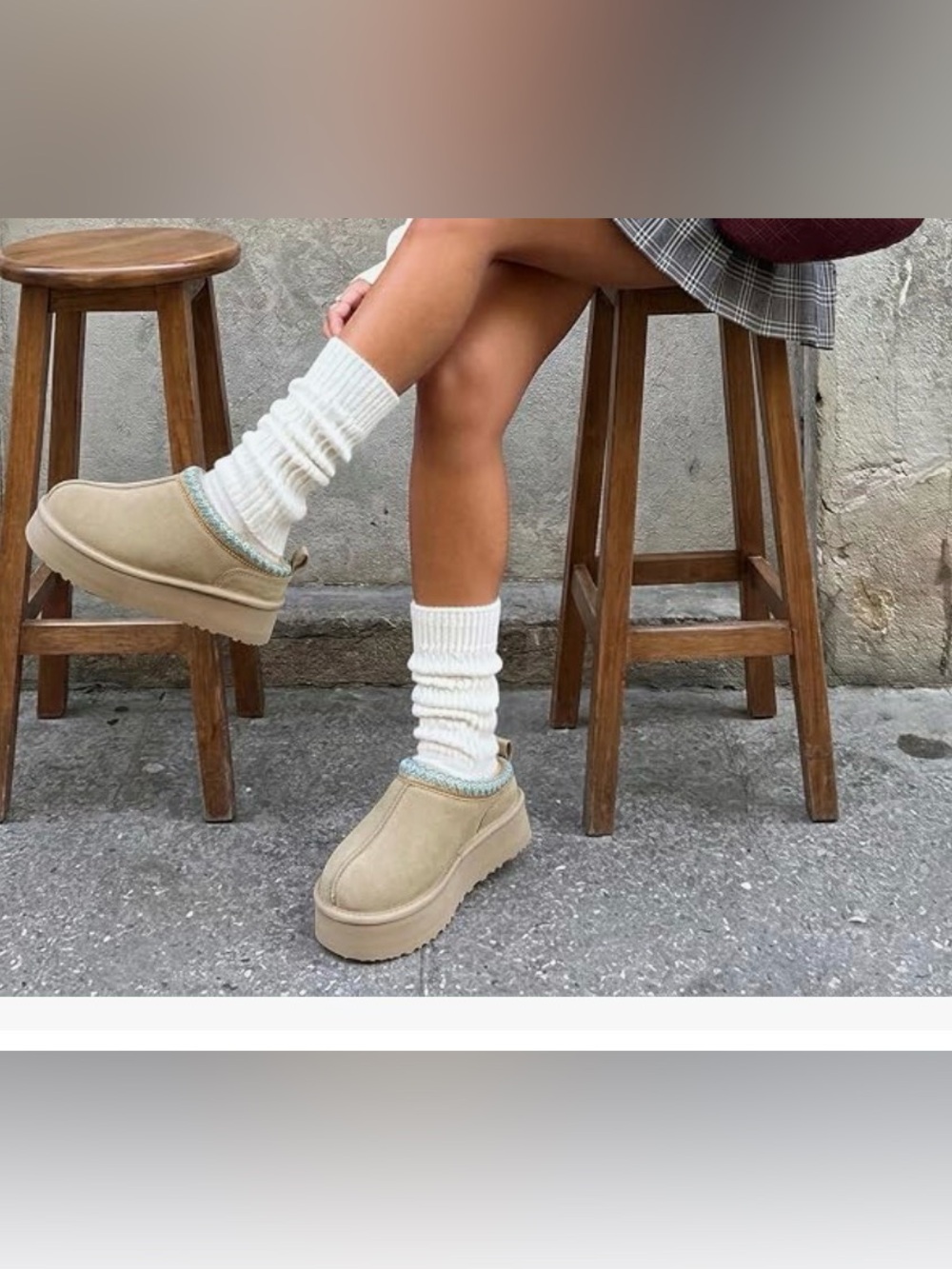 Platform Slipper Memory Foam Ankle Snow Boots